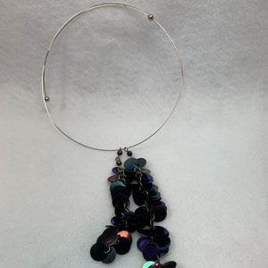 Metallic Midnight Blue Accent Choker